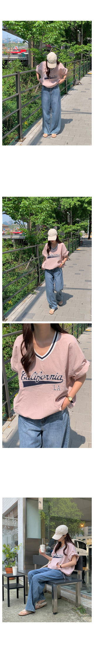 Nylon short-sleeved anorak sweatshirt (3 colors)