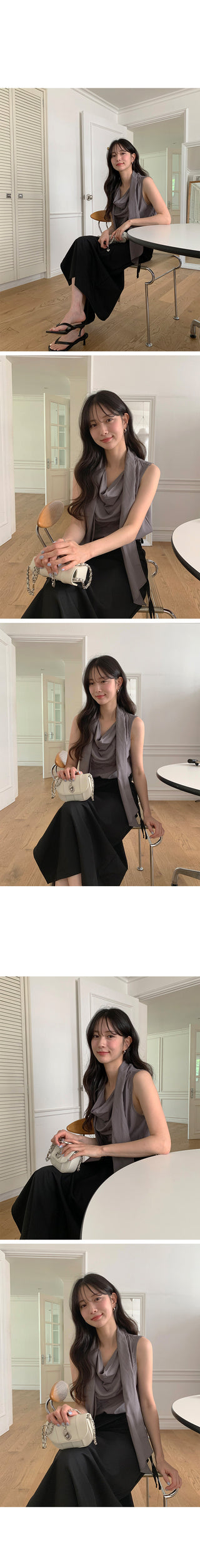 [2 colors] Frill Tiered Long Skirt