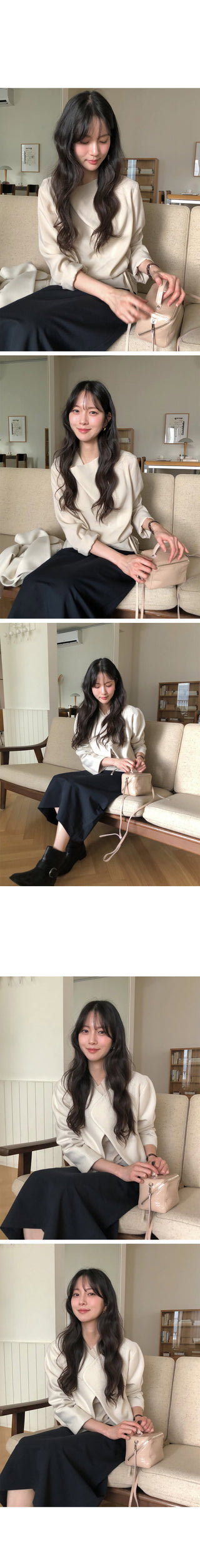 (2 colors) Drape Blouse