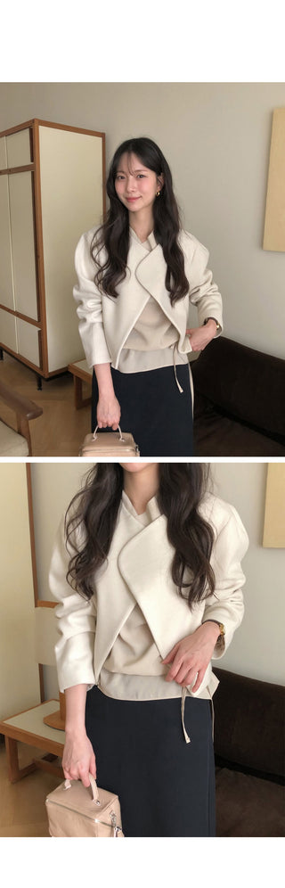 (2 colors) Drape Blouse