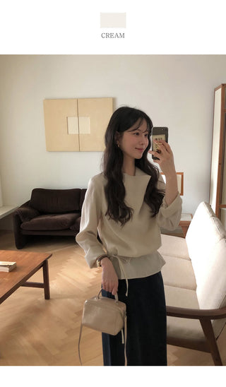 (2 colors) Drape Blouse