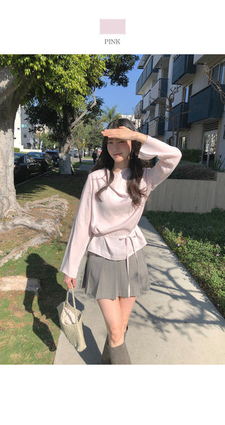 (2 colors) Drape Blouse