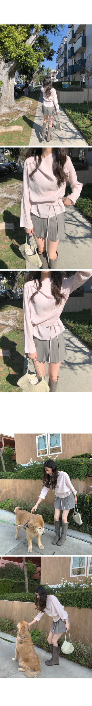 (2 colors) Drape Blouse