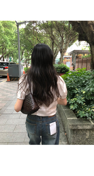 (2 colors) Cropped blouse