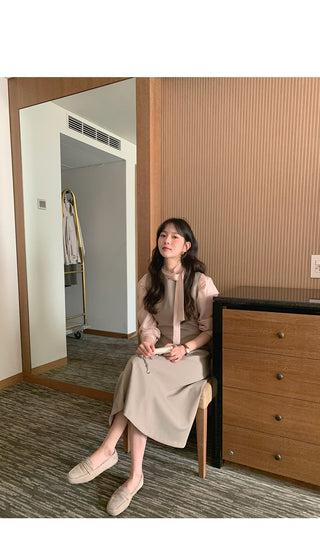 (2 colors) Round Long Dress