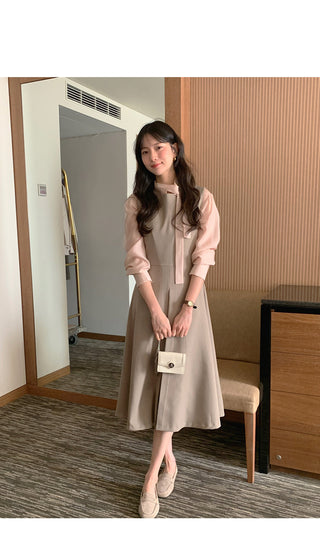 (2 colors) Round Long Dress