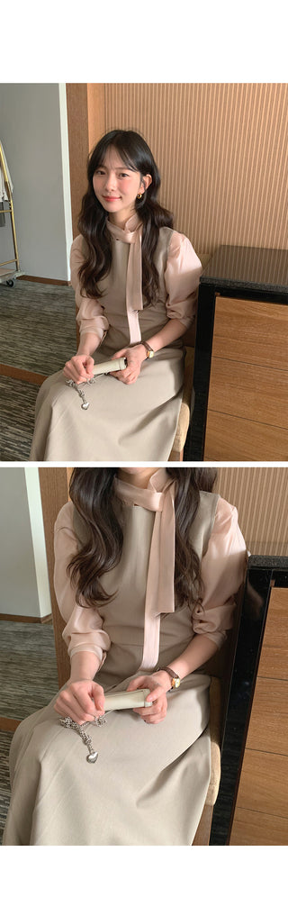 (2 colors) Round Long Dress