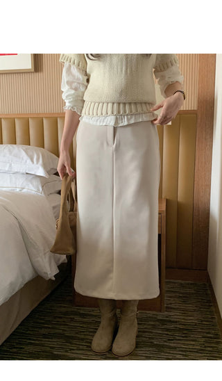 H-line low-rise midi skirt