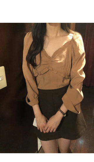 (2 colors) Wool Mini Skirt