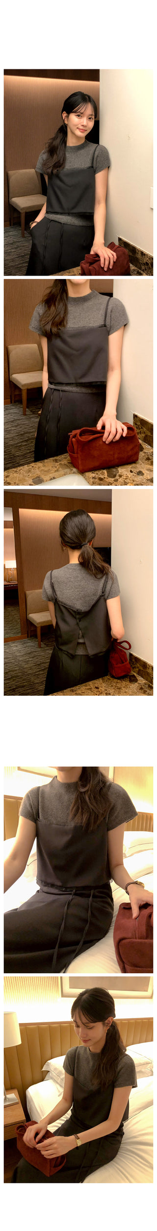 (2 colors) Layered Bustier