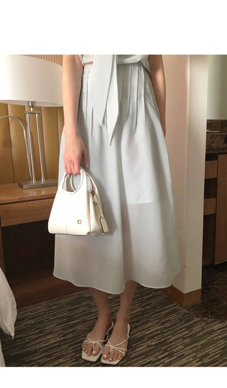 [2 colors] Long skirt