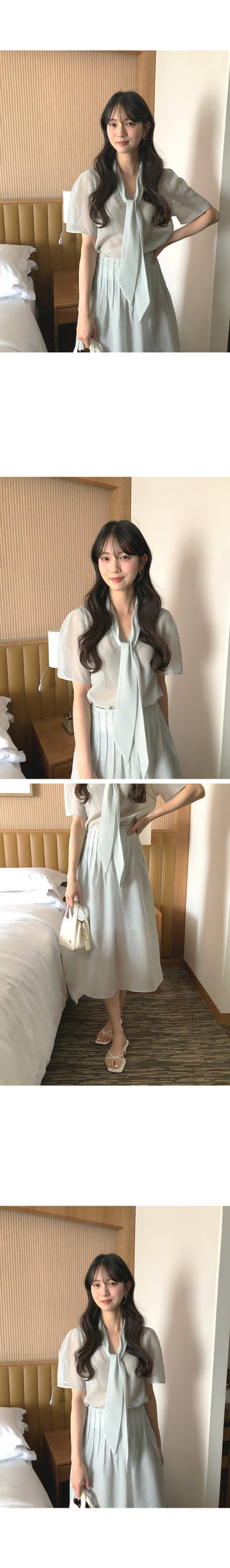 [2 colors] Long skirt