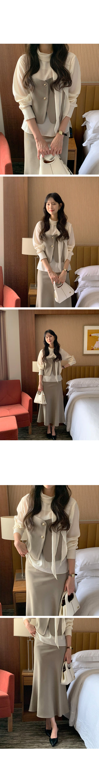 Scarf tie blouse