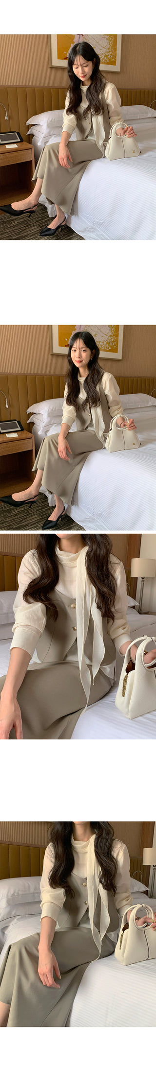 Scarf tie blouse