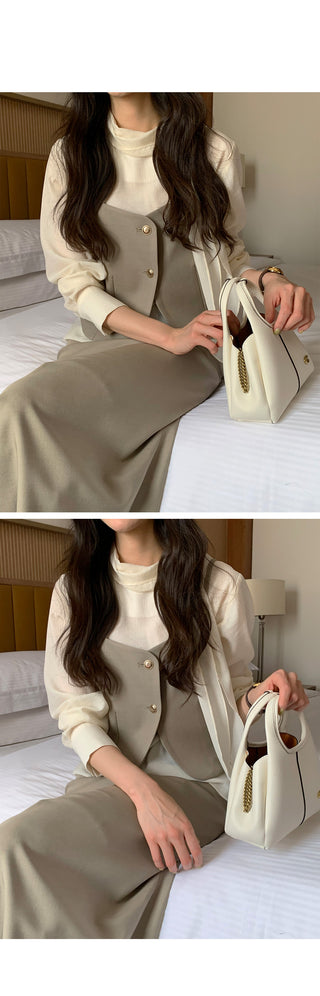 Scarf tie blouse