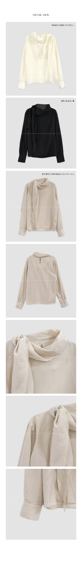 Scarf tie blouse
