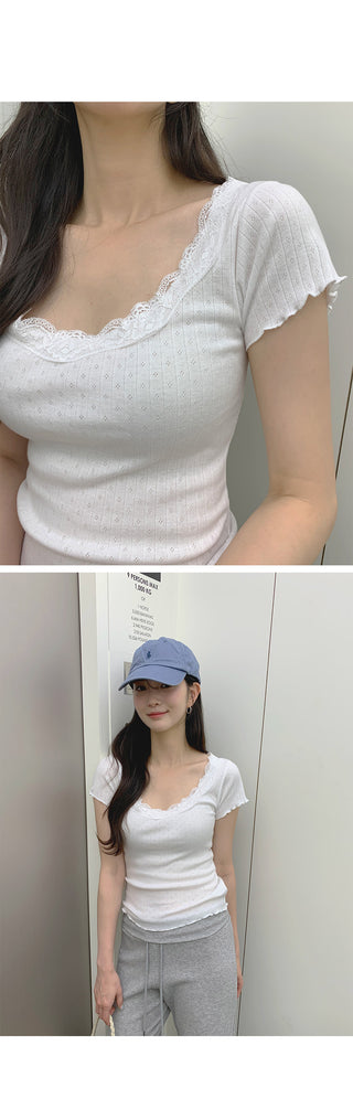 [3 colors] See-through V-neck waist string ruffle hem bustier sleeveless blouse