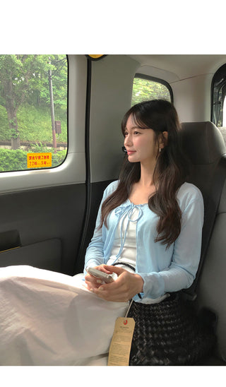 [4 colors] Square neck puff sleeve blouse