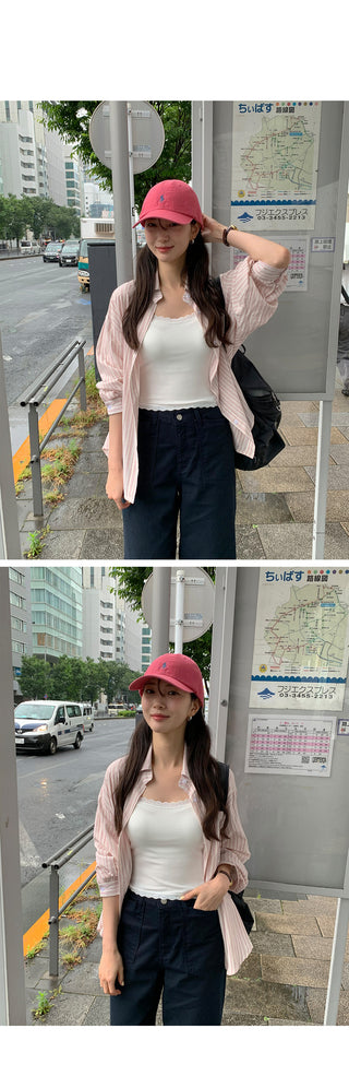 [4 colors] Square neck puff sleeve blouse
