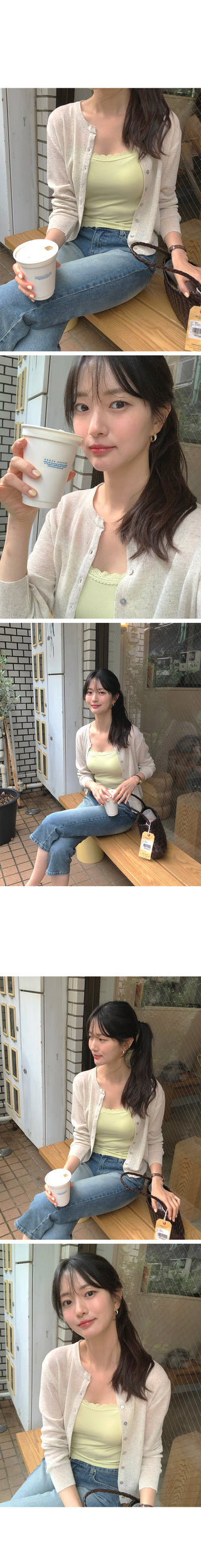 [4 colors] Square neck puff sleeve blouse