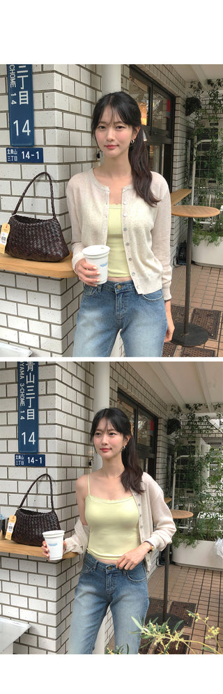 [4 colors] Square neck puff sleeve blouse