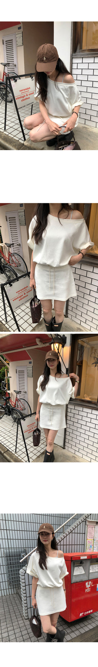 [4 colors] Square neck puff sleeve blouse