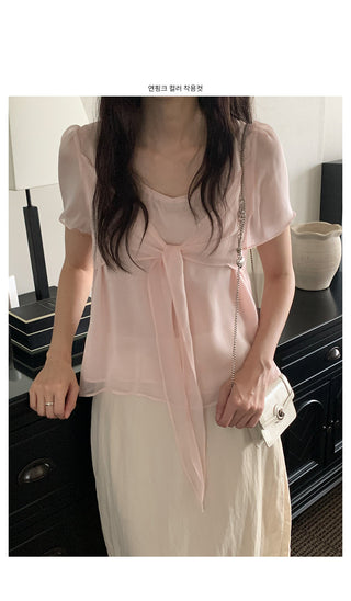 Lovely tie blouse