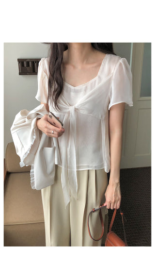 Lovely tie blouse