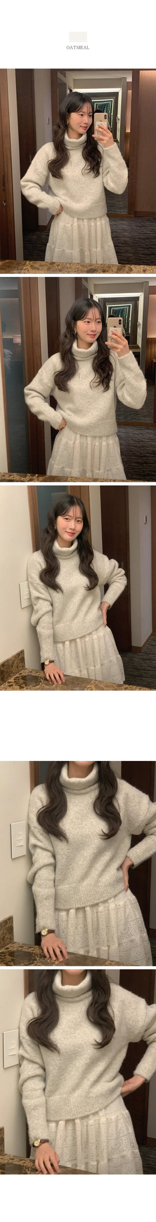 (3 colors) Wool Turtleneck Knit