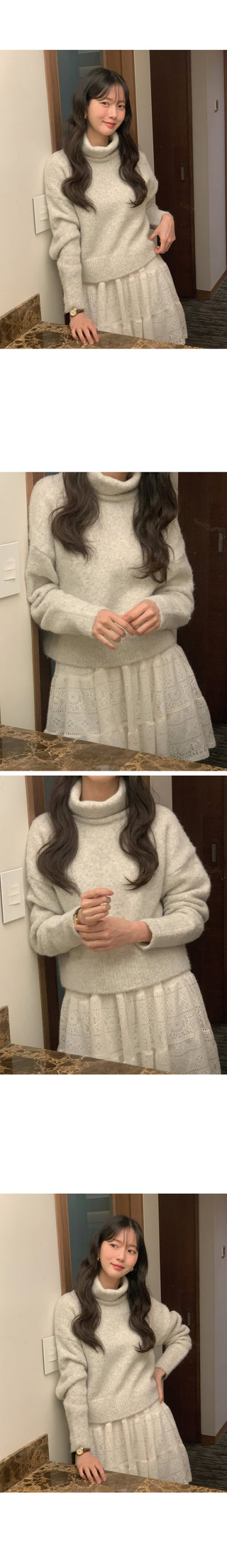 (3 colors) Wool Turtleneck Knit