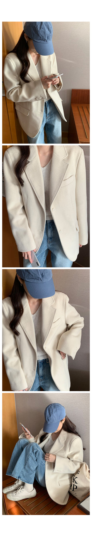 Washed wide denim pants