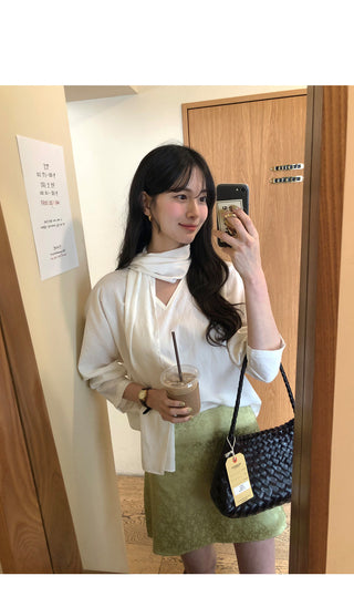 V-neck blouse