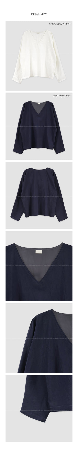V-neck blouse