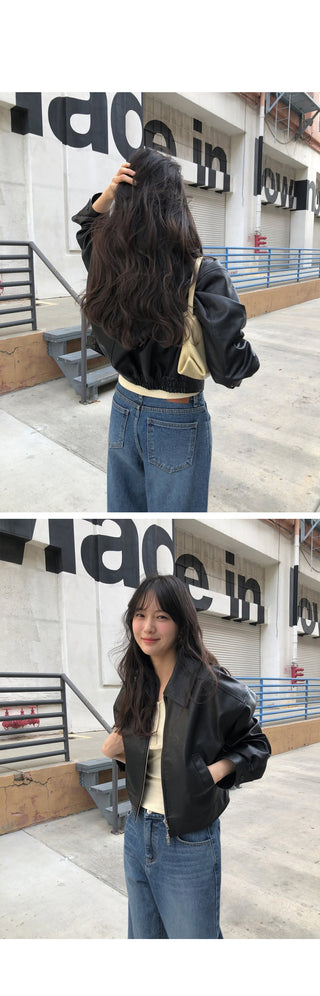 (2 colors) Wide Denim Pants