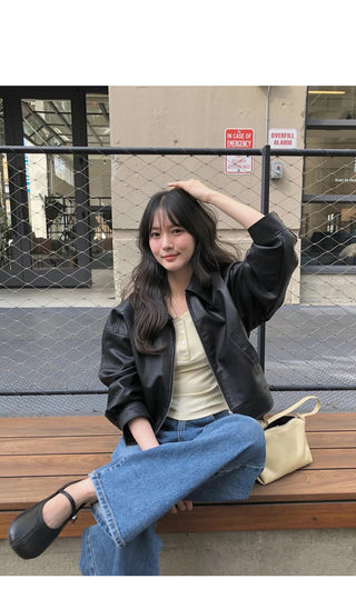 (2 colors) Wide Denim Pants