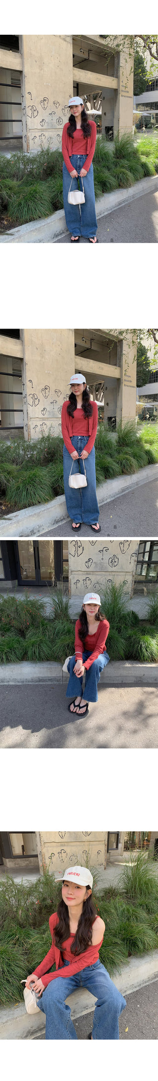 (2 colors) Wide Denim Pants