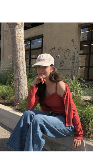 (2 colors) Wide Denim Pants