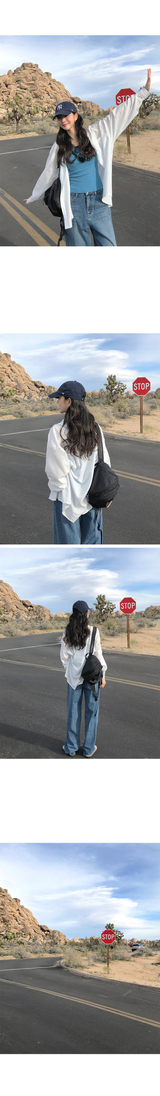 (2 colors) Wide Denim Pants