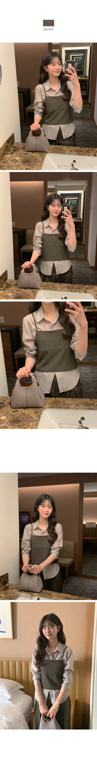 (2 colors) Strap bustier top