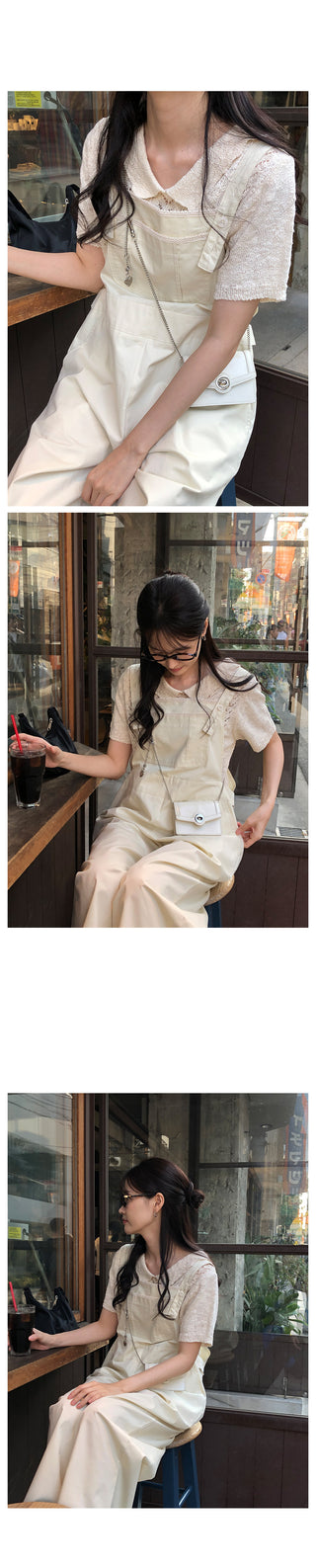 Jacquard color short-sleeved knit