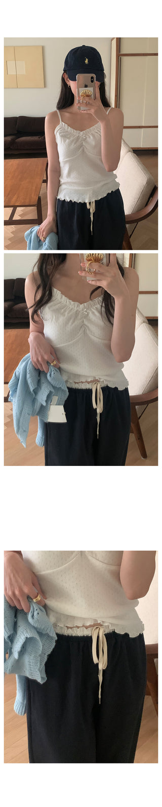 (3 colors) Two-tone wide-leg pants