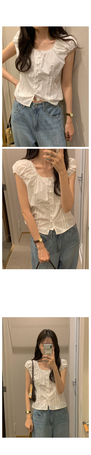 Waistline detail blouse