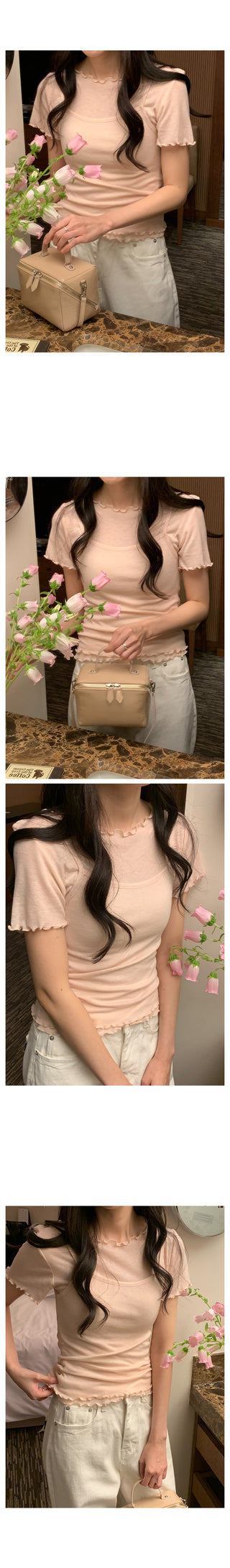 Ribbon Tencel T-shirt Set