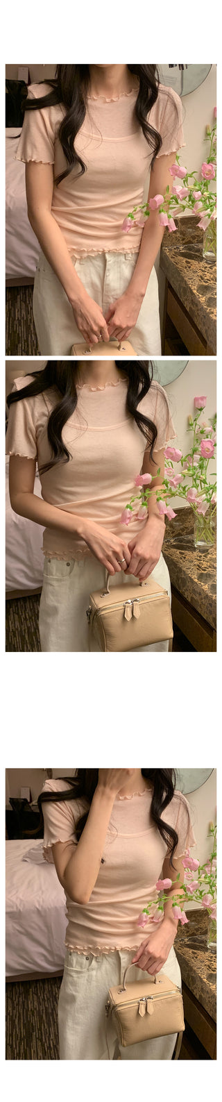 Ribbon Tencel T-shirt Set