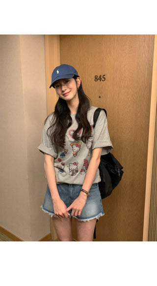 Wandering denim shorts