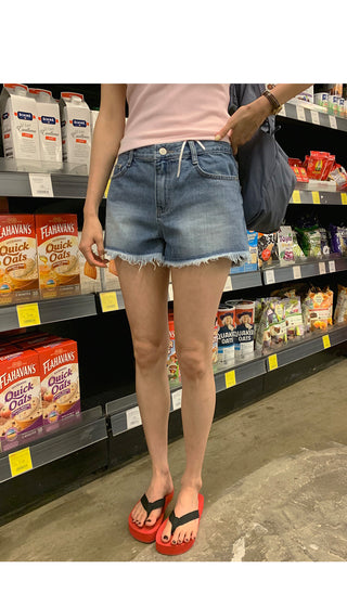 Wandering denim shorts