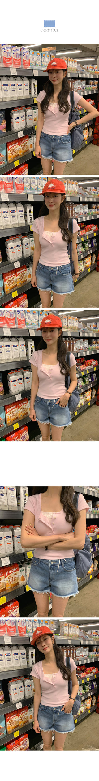 Wandering denim shorts
