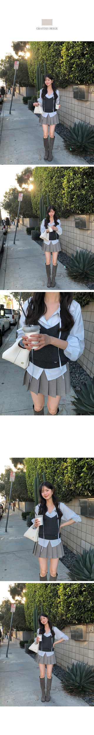 (2 colors) Pleated Mini Skirt