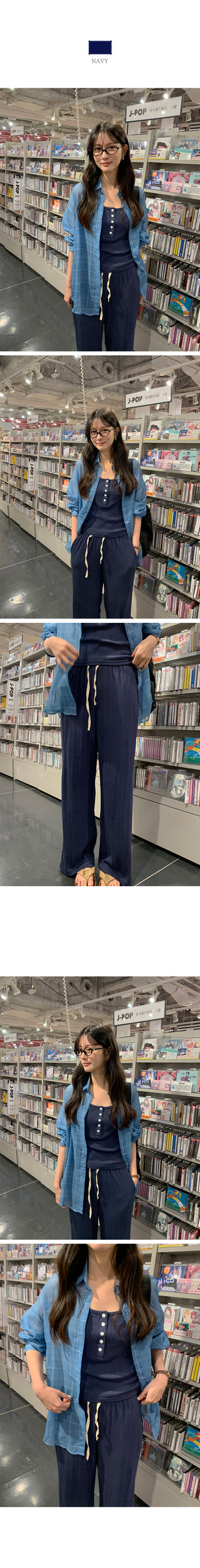 [4 colors] Banding Pants