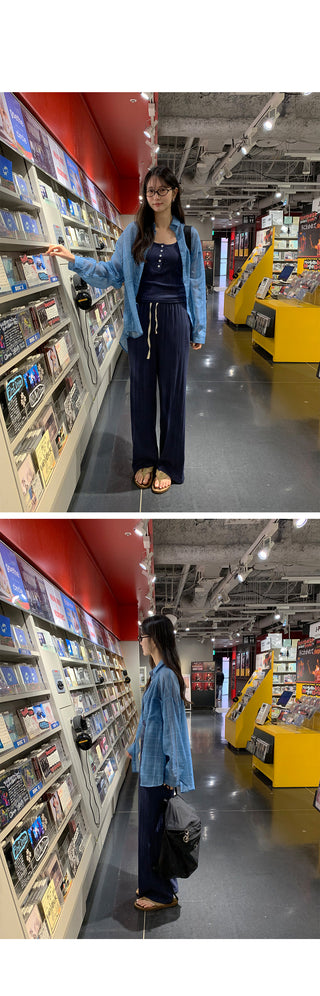 [4 colors] Banding Pants